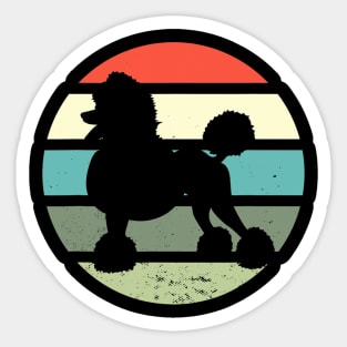 Poodle Dog Retro Sticker